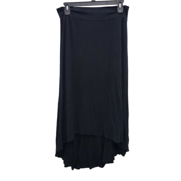 Bobeau Womens Black Witchy Goth Pull on High-Low Knit Maxi Skirt USA Made Size M - Picture 1 of 5